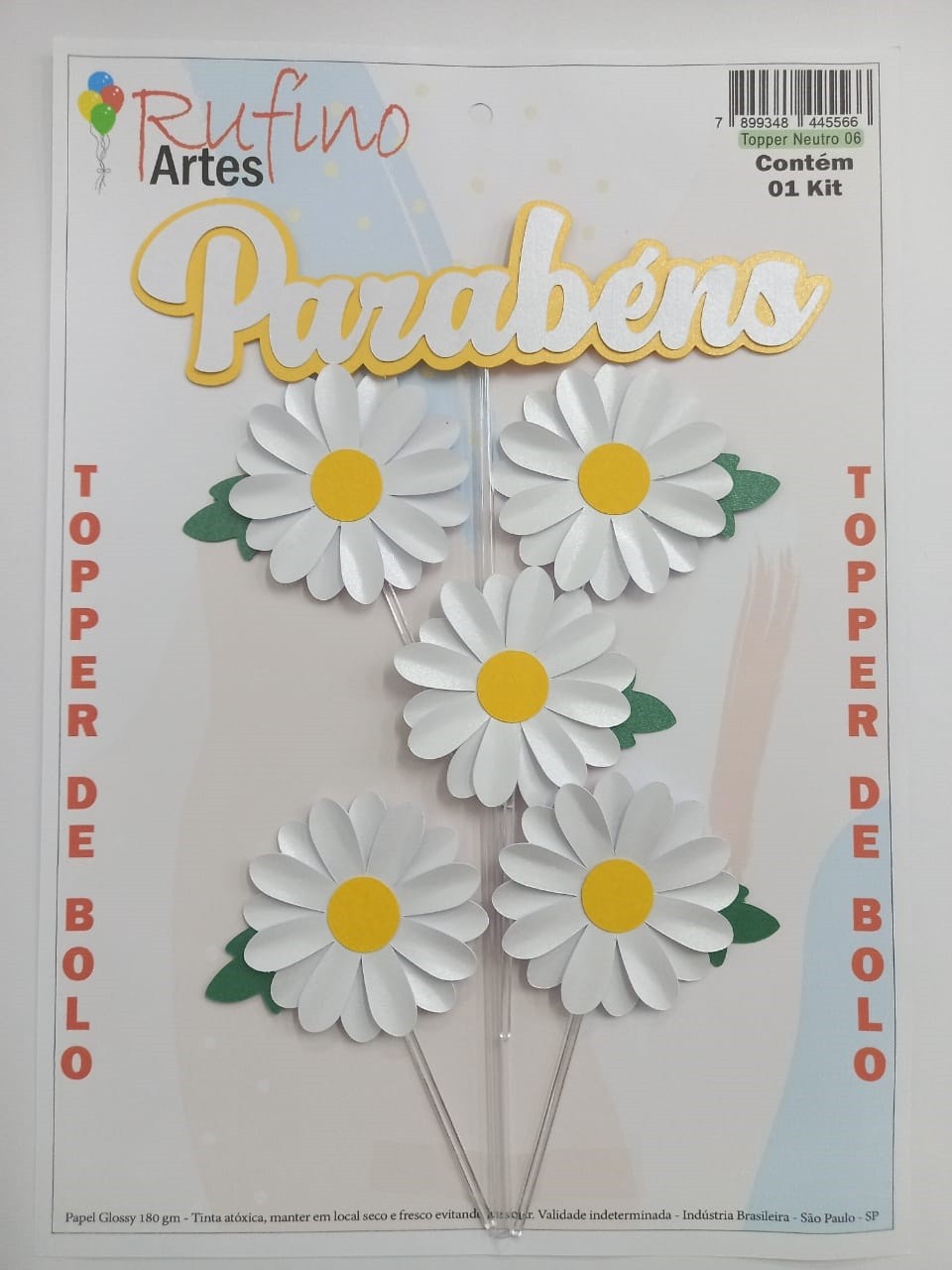 Topper,Bolo,Topper de Bolo,Borboleta de Papel,Flores de Papel,Flores de Papel para Bolo