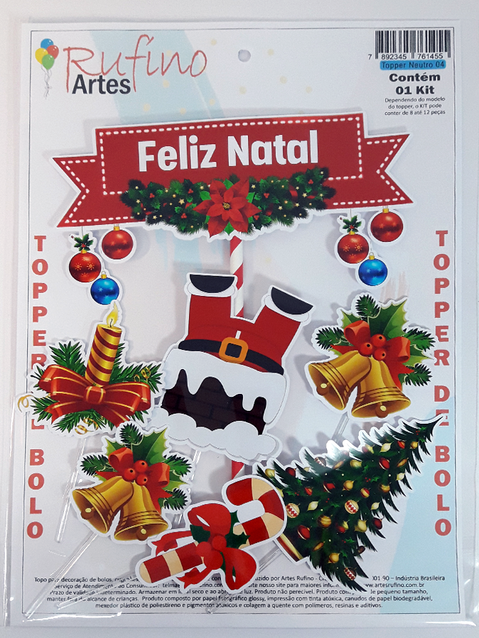 Topo de Bolo Natal 03 / Artes Rufino ®
