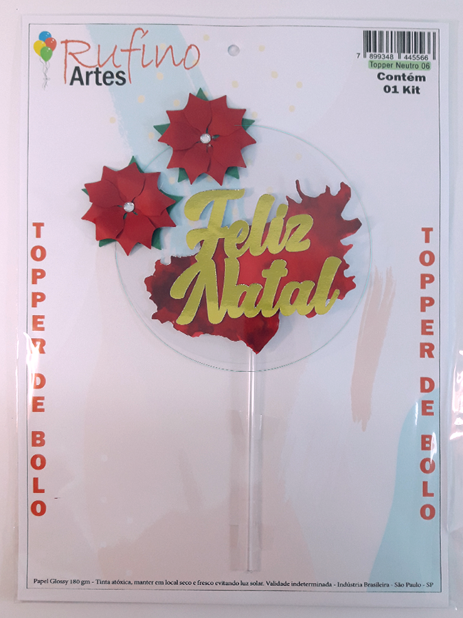 Topo de Bolo Natal 07 / Artes Rufino ®