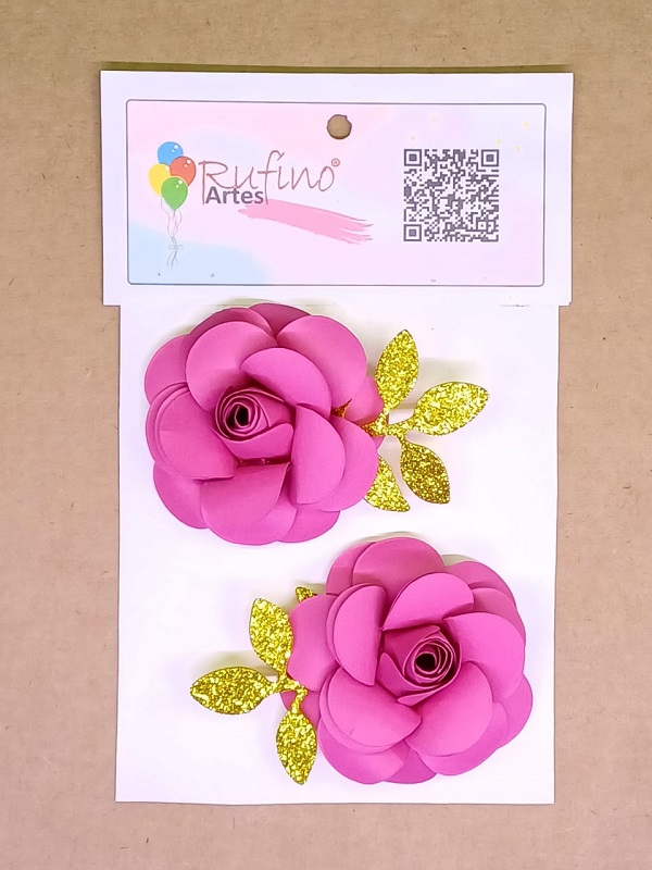 flor de papel pink pct 2 und