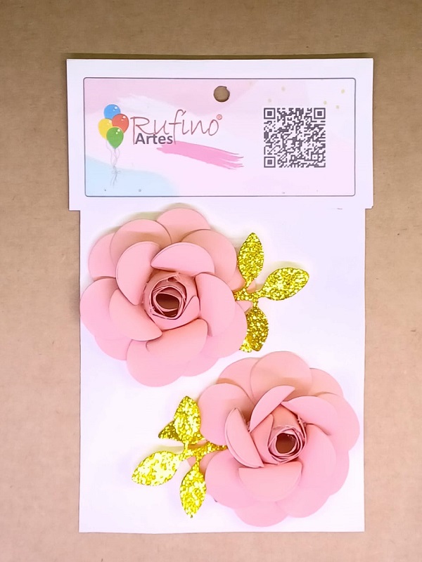 flor de papel rose pct 2 und