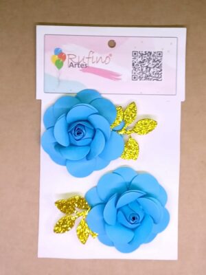 flor de papel azul frozen pct 2 und