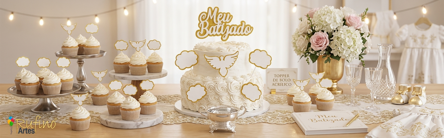 Topper Meu Batizado - Artes Rufino®