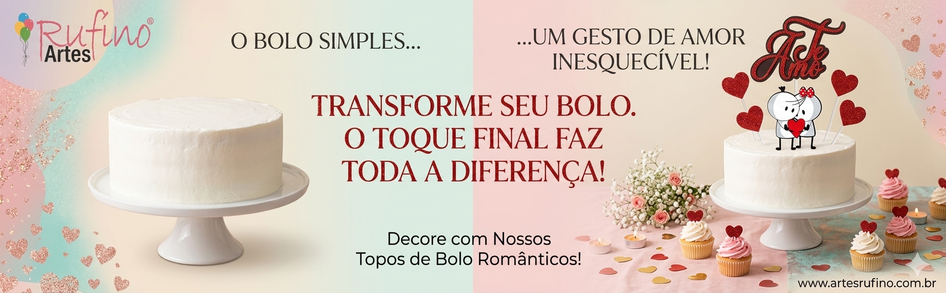 Transforme seu bolo - Artes Rufino®